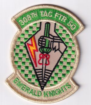 308th TFS Emerald Knights 1960s, 4 inch Patch